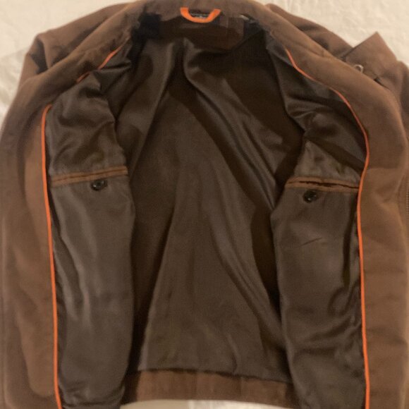 Dockers Men’s Brown Bomber Style Jacket – Size Large - Picture 6 of 11